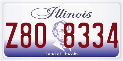 IL license plate Z808334