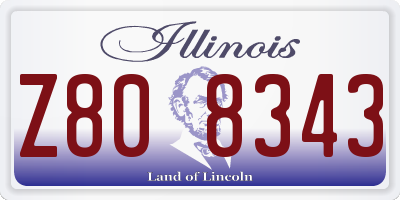 IL license plate Z808343