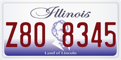 IL license plate Z808345