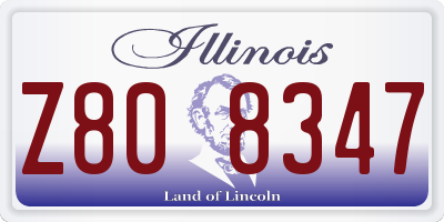 IL license plate Z808347
