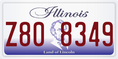 IL license plate Z808349