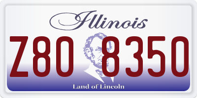 IL license plate Z808350