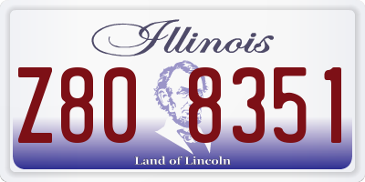 IL license plate Z808351