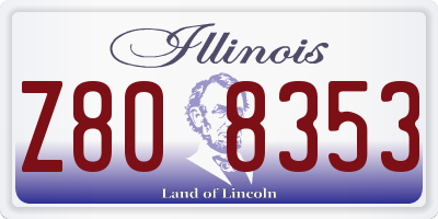 IL license plate Z808353