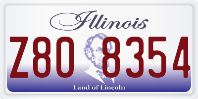 IL license plate Z808354