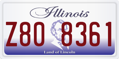 IL license plate Z808361