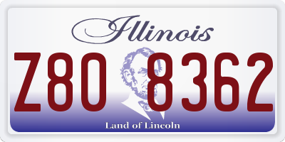 IL license plate Z808362