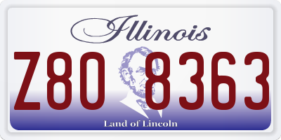 IL license plate Z808363