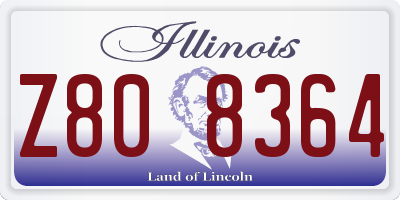IL license plate Z808364
