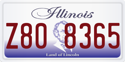 IL license plate Z808365