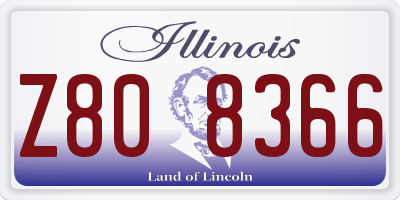 IL license plate Z808366