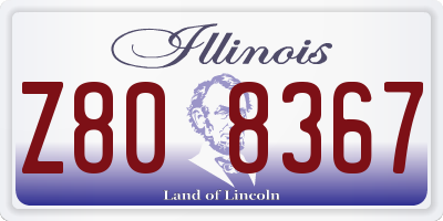 IL license plate Z808367
