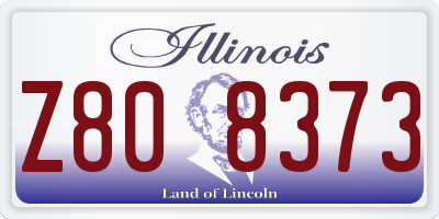 IL license plate Z808373
