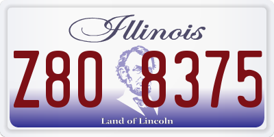 IL license plate Z808375