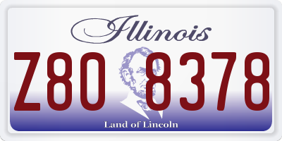 IL license plate Z808378