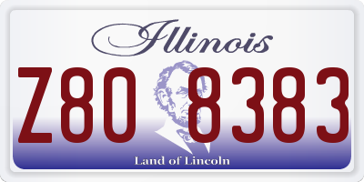 IL license plate Z808383