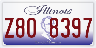 IL license plate Z808397