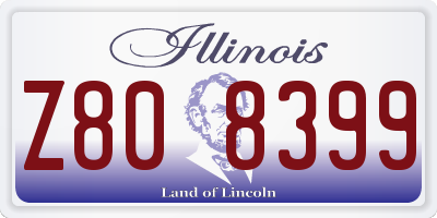 IL license plate Z808399