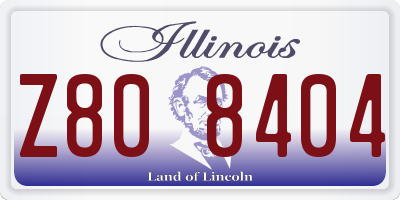 IL license plate Z808404
