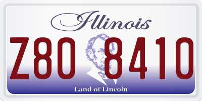 IL license plate Z808410