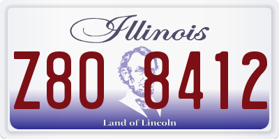 IL license plate Z808412