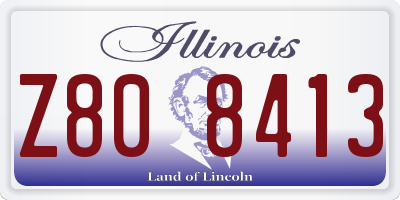 IL license plate Z808413
