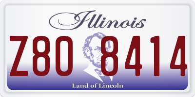IL license plate Z808414