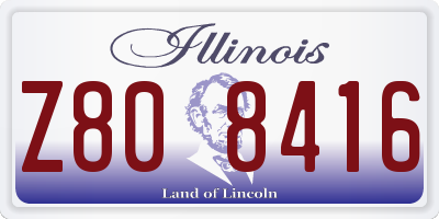 IL license plate Z808416