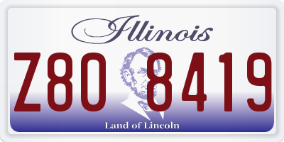 IL license plate Z808419
