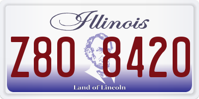 IL license plate Z808420