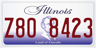 IL license plate Z808423