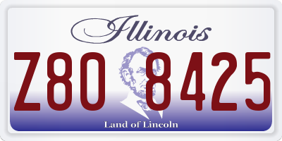 IL license plate Z808425