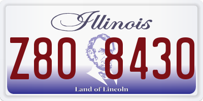 IL license plate Z808430