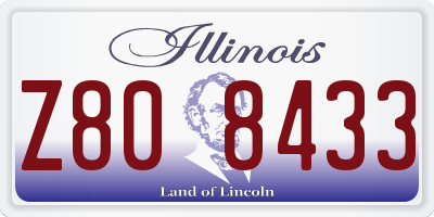 IL license plate Z808433