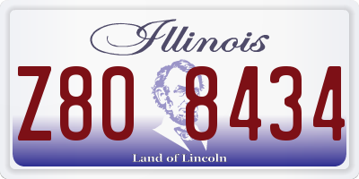 IL license plate Z808434