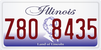 IL license plate Z808435