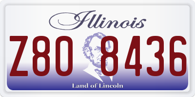 IL license plate Z808436