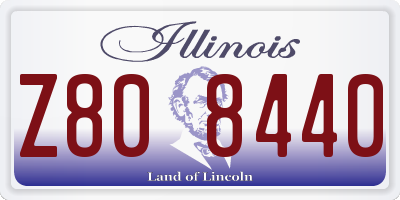 IL license plate Z808440