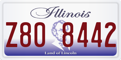 IL license plate Z808442