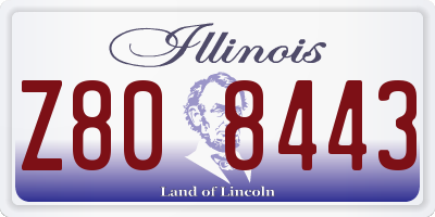 IL license plate Z808443