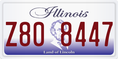 IL license plate Z808447