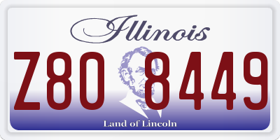 IL license plate Z808449