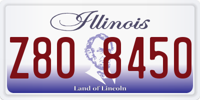 IL license plate Z808450