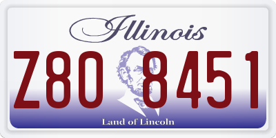 IL license plate Z808451