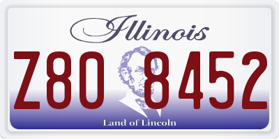 IL license plate Z808452