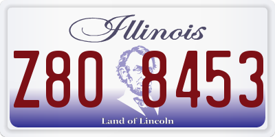 IL license plate Z808453