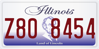 IL license plate Z808454