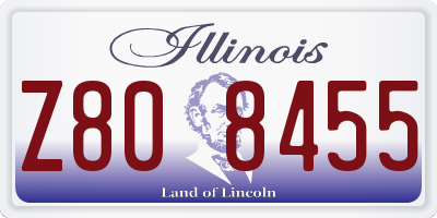 IL license plate Z808455