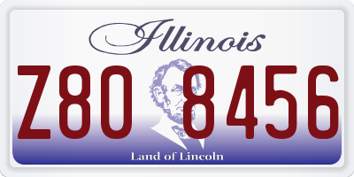 IL license plate Z808456