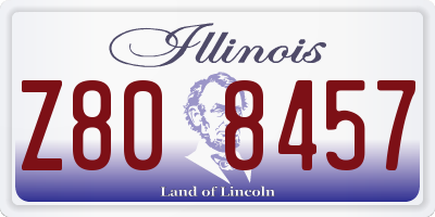 IL license plate Z808457